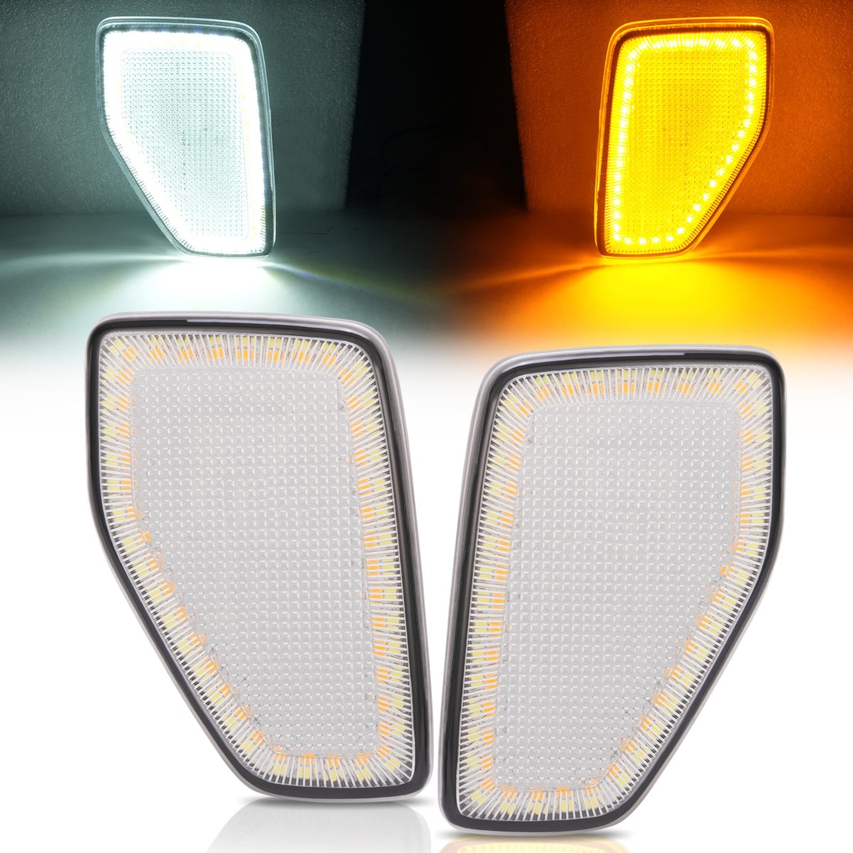 Led Side Marker Light For 2005-2010 Hummer H3 H3t Replacement Hu2551100 Hu2550100 15873639 15873638 Front Fender Amber White