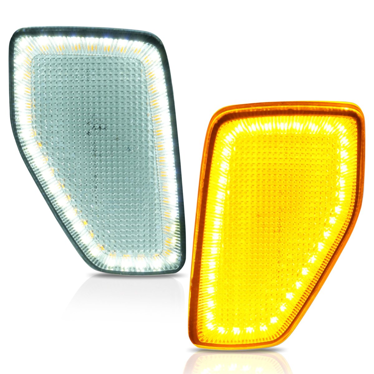 Led Side Marker Light For 2005-2010 Hummer H3 H3t Replacement Hu2551100 Hu2550100 15873639 15873638 Front Fender Amber White