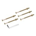 5pcs Bed Frame Bolts M8x120mm Hex Socket Head Cap Screws With Barrel Nuts Hardware Replacement Kit M5 Wrench For Furniture Beds 