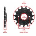 Caltric Drive Chain And Sprockets Kit Compatible With Kawasaki Kl250 Klr250 1984 1985 1986 1987 1988 1989-2005