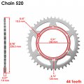 Caltric Drive Chain And Sprockets Kit Compatible With Kawasaki Kl250 Klr250 1984 1985 1986 1987 1988 1989-2005