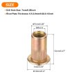 150pcs Rivet Nuts Flat Head M5-0 8 Carbon Steel Threaded Insert Knurled Body