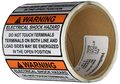 Hellermanntyton 596-00497 Pre-printed Solar Label 3 75 X 2 0 Warning Electrical Shock Hazarda Orange White Pack Of 50 