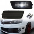 Nslumo White Front Bumper Led Side Marker Lights For Golf Mk6 Gti Smoked Lens Replace Oem Sidemarker Lamps