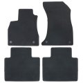 Velour Floor Mats For Audi Q5 2018 2023 Custom Fit Front And Rear Black Carpet Liners Anti Slip All Season Full Set Of 4 