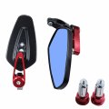 Adsspro Universal Cnc Aluminum Alloy Black Motorcycle Bar End Mirrors Side Folding 22mm 7 8 Inch Handlebar Mirror Rearview For 