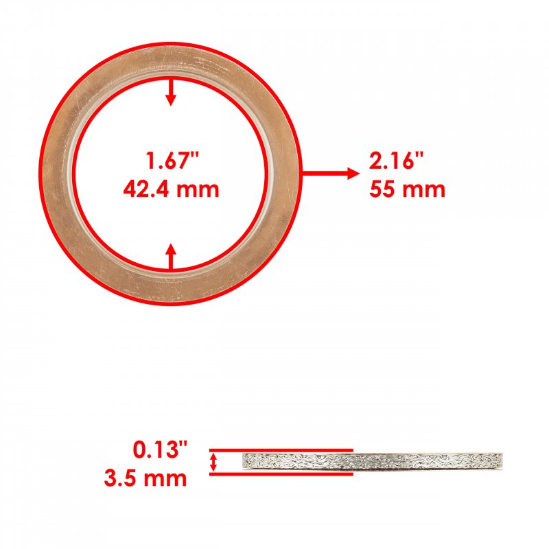 Caltric Muffler Pipe Head Gasket For Yamaha Raider 1900 Xv1900 2012 2013 2014 2015
