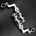 Eagle Hawk Shape Front Rider 1 Stiletto 4475 Foot Peg Clamps For Honda Shadow Ace Magna Valkyrie Chrome Body Black Rubber