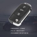 2pcs 315mhz Nbg010180t Replacement Keyless Entry Remote Car Key Fob For Volkswagen Golf Gti Tiguan Passat Touareg 2011-2016