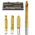 Jonmon Countersink Drill Bit Set And Hss Side Cutting Quick Change Hex Shank Titanium Coated Counter Sinker Drilling Tool With 