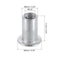 8-32 Rivet Nuts Aluminium Alloy Knurled Flat Head Threaded Insert Nut 40pcs