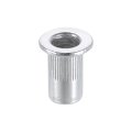8-32 Rivet Nuts Aluminium Alloy Knurled Flat Head Threaded Insert Nut 40pcs