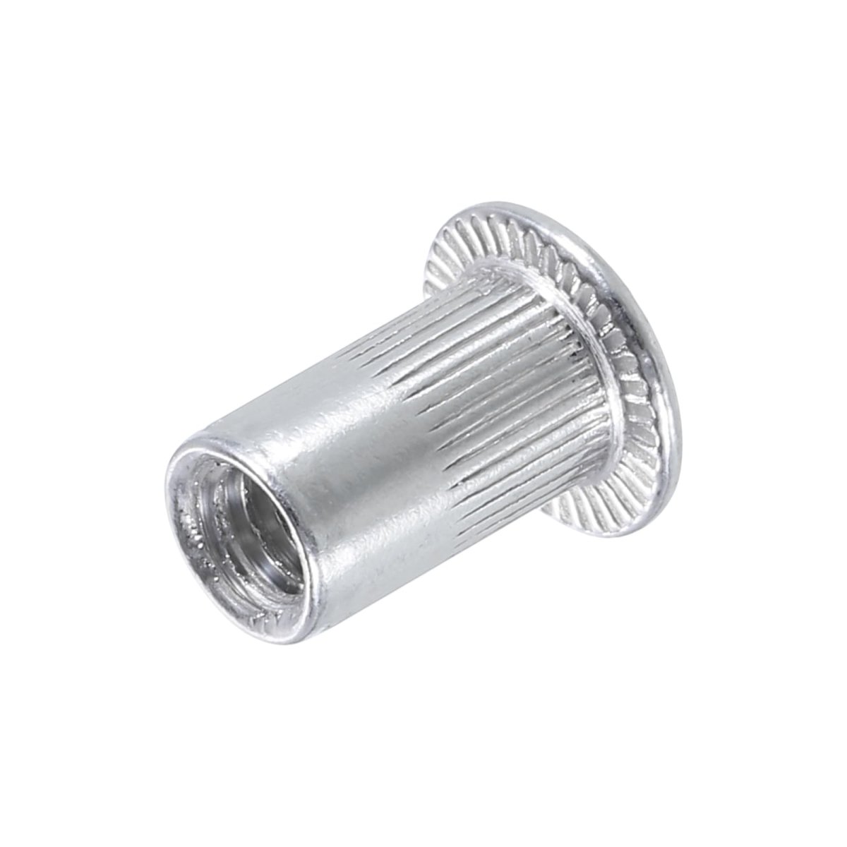 8-32 Rivet Nuts Aluminium Alloy Knurled Flat Head Threaded Insert Nut 40pcs