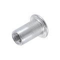 8-32 Rivet Nuts Aluminium Alloy Knurled Flat Head Threaded Insert Nut 40pcs
