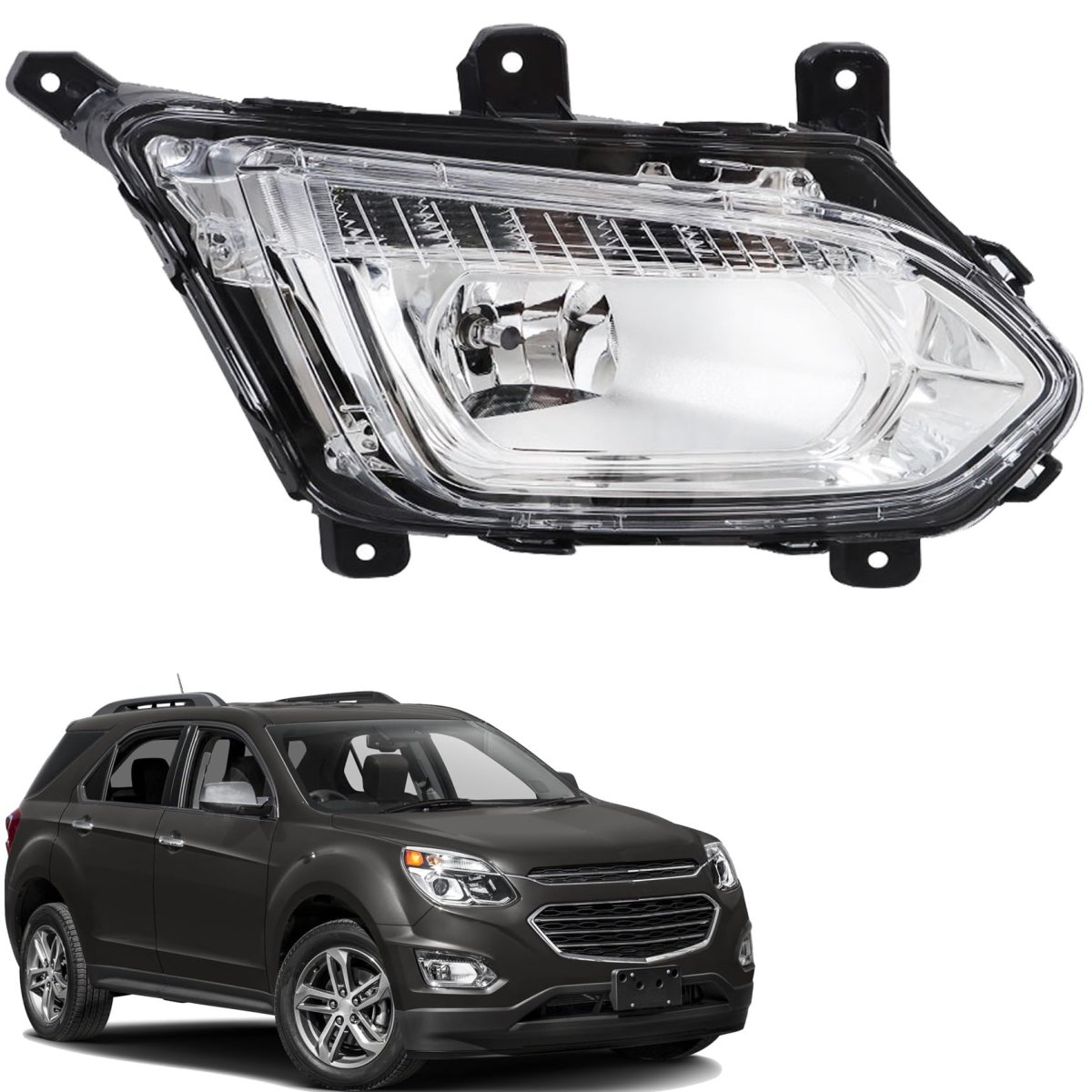 Passenger Side Fog Light Assembly For Equinox 2016 2017 Front Right Daytime Running Lamp Replacement Gm2593316 23375569