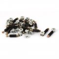 Flyshop Black Furniture Cabinet Connector 261 Cam Lock Fittings Self-tapping Thread 44 5mm Length Dowel 10 Sets