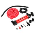 Auto Dynasty Portable Oil Gas Siphon Pump Transfer Kit With Wersatile Air Hose And Tool Set For Multipurpose Use Red 1 