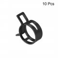 Uxcell Steel Band Clamp 23mm Inner Dia Fit 24 5-26 5mm Od Hose Spring Type Action Fuel Line Silicone Tube Clip Black 10pcs