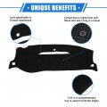 Vekauto Dashboard Cover Compatible For Chevy Silverado 2007-2013 Durable Polyester Black Front Dash Mat