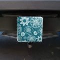 Geometric Flower Pattern Tow Trailer Hitch Cover Plug Insert