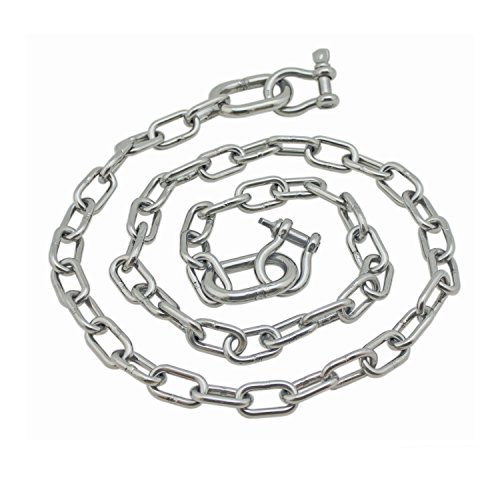 Extreme Max 3006 6581 Boattector Anchor Chain 16 X 5 Stainless Steel With 3 8 Shackles