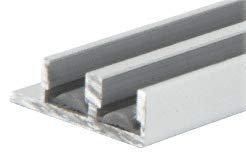 Satin Anodized Lower Track With Fiber Inserts For 1 4 In Panels D593a 12 Ft Long
