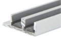 Satin Anodized Lower Track With Fiber Inserts For 1 4 In Panels D593a 12 Ft Long 