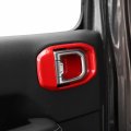 Cherocar For Jeep Jl Door Handle Bowl Cover Decor Trim Internal Accessories 2018-2022 Wrangler 4-door Red 