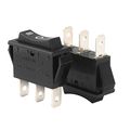 Uxcell 5pcs Ac 20a 125v 22a 250v Spdt 3 Terminal Position On-off-on Switch Boat Rocker Switches Black