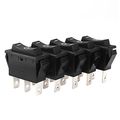 Uxcell 5pcs Ac 20a 125v 22a 250v Spdt 3 Terminal Position On-off-on Switch Boat Rocker Switches Black