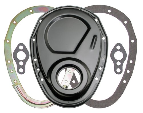 Trans-dapt Performance Sb Chevy 2-piece Timing Cover- Asphalt Black 8638