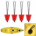 Newsmarts Silicone Kayak Boat Canoe Drain Scupper Plug Kit 4pcs Red Holes Hardware Replacement For 3 4 Inch To 1 5