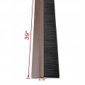 Uxcell Self-adhesive Door Bottom Sweep Brown Plastic W 1 2-inch Black Pvc Soft Brush 39-inch X 2 1-inch