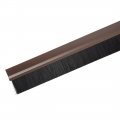Uxcell Self-adhesive Door Bottom Sweep Brown Plastic W 1 2-inch Black Pvc Soft Brush 39-inch X 2 1-inch