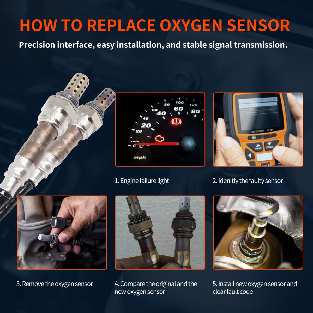 O2 Oxygen Sensor Upstream And Downstream 4pcs 250-1128 250-24491 For Chevy Express Gmc Savana 1500 2500 3500 4 3l 4 8l 5 6 0l