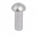 Uxcell 100pcs M6 X 16mm Aluminum Half Round Head Solid Rivet Fastener Silver Tone