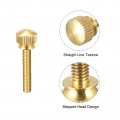 Uxcell 5pcs Knurled Thumb Screws M4x25mm Brass Shoulder Bolts Stepped Grip Knobs Fasteners For Pc Electronic Mechanical
