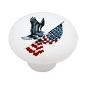 Eagle Carrying Flag High Gloss Ceramic Drawer Knob 
