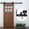 Easy To Install Adjustable Carbon Steel Floor Guide For Sliding Barn Door Flush Bottom Design High Compatibility Black Ordinary