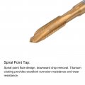 Uxcell M3 X 0 5 Spiral Point Thread Tap And 2 5mm Drill Bit Set Metric Titanium Plated Cobalt High Speed Steel Machine Screw