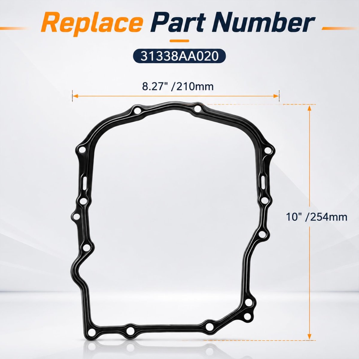 Cvt Transmission Cover Gasket For Subaru Tr580 Replace 31338aa020 Trans Oil Pan Steel 12 Mounting Holes Crosstrek Xv Forester