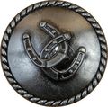 Set Of 6 Horseshoes With Rope Drawer Or Cabinet Pull Knob Old Silver 