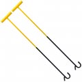 5th Wheel Pin Puller 2 Pack 32 In Heavy Duty Solid Steel Chrome Plated With Hook Universal Fit For Trailer Lock And Moving 