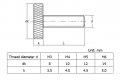 Foyoram 10pcs M5x25mm 304 Flat Head Hand Screw Stainless Steel Knurled Mesh Advertising Nail Adjustment Bolt