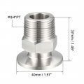Uxcell Pipe Fitting 3 4 Pt Male Threaded To 1 57 Ferrule Stainless Steel Clamp Pack Of 2