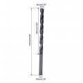 Uxcell High Speed Steel Lengthen Straight Shank Twist Drill Bit Fully Ground Black Oxide 9mm Diameter 175mm Total 100mm Length