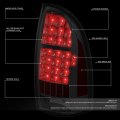 Auto Dynasty Full Led Tail Lights Assembly For 2005-2015 Toyota Tacoma Driver And Passenger Side Chrome Housing Smoked Lens
