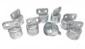 Chain Link Fence Rail Ends Pressed Steel Two Wire Holes Fits O D 1-7 8 Inch Round Post 