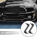 X Autohaux 2pcs Car Universal Adjustable Front Bumper Lip Lever Splitter Support Rod Black