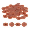 40pcs Screw Cap Covers 17mm Waterproof Plastic Decorative Caps For Phillips Cam Lock Nuts Self-tapping Screws Reddish Brown 